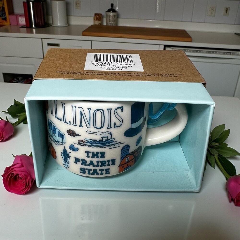 Starbucks Illinois Been There 2oz ORNAMENT Mug MINI NWT Box – NOT FULL SIZE